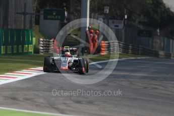 World © Octane Photographic Ltd. Haas F1 Team VF-16 - Esteban Gutierrez. Friday 2nd September 2016, F1 Italian GP Practice 1, Monza, Italy. Digital Ref :1697LB1D5119