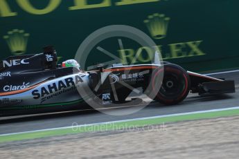 World © Octane Photographic Ltd. Sahara Force India VJM09 Development Driver – Alfonso Celis. Friday 2nd September 2016, F1 Italian GP Practice 1, Monza, Italy. Digital Ref :1697LB1D5213