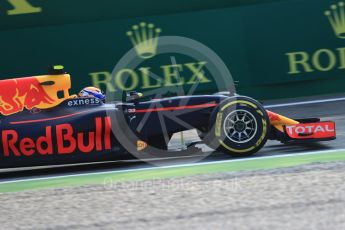 World © Octane Photographic Ltd. Red Bull Racing RB12 – Max Verstappen. Friday 2nd September 2016, F1 Italian GP Practice 1, Monza, Italy. Digital Ref :1697LB1D5373