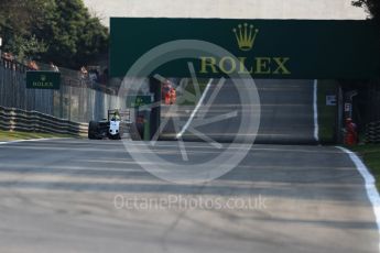 World © Octane Photographic Ltd. Sahara Force India VJM09 - Sergio Perez. Friday 2nd September 2016, F1 Italian GP Practice 1, Monza, Italy. Digital Ref :1697LB1D5391