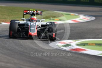 World © Octane Photographic Ltd. Haas F1 Team VF-16 - Esteban Gutierrez. Friday 2nd September 2016, F1 Italian GP Practice 1, Monza, Italy. Digital Ref :1697LB1D5568
