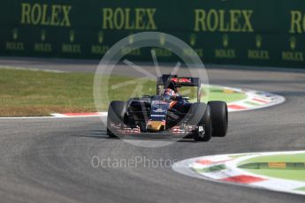 World © Octane Photographic Ltd. Scuderia Toro Rosso STR11 – Daniil Kvyat. Friday 2nd September 2016, F1 Italian GP Practice 1, Monza, Italy. Digital Ref :1697LB1D5574