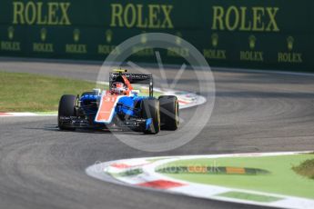World © Octane Photographic Ltd. Manor Racing MRT05 – Esteban Ocon. Friday 2nd September 2016, F1 Italian GP Practice 1, Monza, Italy. Digital Ref :1697LB1D5640