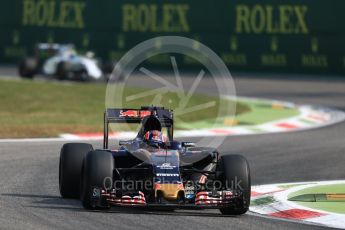 World © Octane Photographic Ltd. Scuderia Toro Rosso STR11 – Daniil Kvyat and Williams Mercedes FW38 – Felipe Massa. Friday 2nd September 2016, F1 Italian GP Practice 1, Monza, Italy. Digital Ref :1697LB1D5670