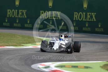 World © Octane Photographic Ltd. Williams Martini Racing, Williams Mercedes FW38 – Felipe Massa. Friday 2nd September 2016, F1 Italian GP Practice 1, Monza, Italy. Digital Ref :1697LB1D5750