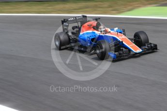 World © Octane Photographic Ltd. Manor Racing MRT05 - Pascal Wehrlein. Friday 2nd September 2016, F1 Italian GP Practice 2, Monza, Italy. Digital Ref : 1699LB1D6039