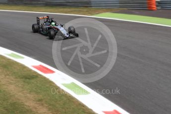 World © Octane Photographic Ltd. Sahara Force India VJM09 - Nico Hulkenberg. Friday 2nd September 2016, F1 Italian GP Practice 2, Monza, Italy. Digital Ref : 1699LB1D6098