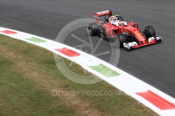 World © Octane Photographic Ltd. Scuderia Ferrari SF16-H – Kimi Raikkonen. Friday 2nd September 2016, F1 Italian GP Practice 2, Monza, Italy. Digital Ref : 1699LB1D6204