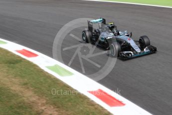 World © Octane Photographic Ltd. Mercedes AMG Petronas W07 Hybrid – Nico Rosberg. Friday 2nd September 2016, F1 Italian GP Practice 2, Monza, Italy. Digital Ref : 1699LB1D6306