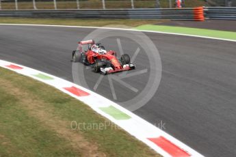 World © Octane Photographic Ltd. Scuderia Ferrari SF16-H – Sebastian Vettel. Friday 2nd September 2016, F1 Italian GP Practice 2, Monza, Italy. Digital Ref : 1699LB1D6322