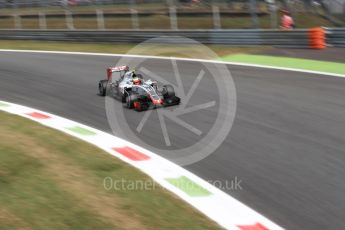 World © Octane Photographic Ltd. Haas F1 Team VF-16 - Esteban Gutierrez. Friday 2nd September 2016, F1 Italian GP Practice 2, Monza, Italy. Digital Ref : 1699LB1D6355