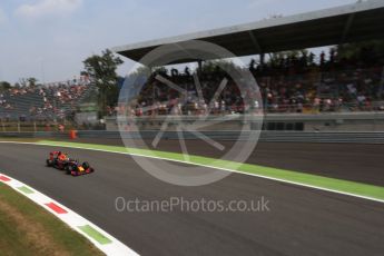 World © Octane Photographic Ltd. Red Bull Racing RB12 – Daniel Ricciardo. Friday 2nd September 2016, F1 Italian GP Practice 2, Monza, Italy. Digital Ref : 1699LB2D5936