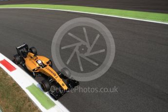 World © Octane Photographic Ltd. Renault Sport F1 Team RS16 - Kevin Magnussen. Friday 2nd September 2016, F1 Italian GP Practice 2, Monza, Italy. Digital Ref : 1699LB2D6187