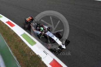 World © Octane Photographic Ltd. Sahara Force India VJM09 - Nico Hulkenberg. Friday 2nd September 2016, F1 Italian GP Practice 2, Monza, Italy. Digital Ref : 1699LB2D6266