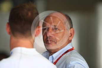 World © Octane Photographic Ltd. McLaren Honda - Ron Dennis. Saturday 3rd September 2016, F1 Italian GP Practice 3, Monza, Italy. Digital Ref :1704LB1D7643