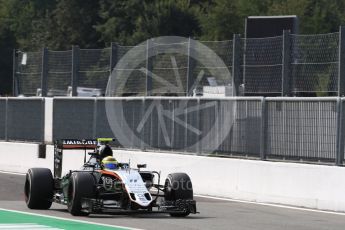 World © Octane Photographic Ltd. Sahara Force India VJM09 - Sergio Perez. Saturday 3rd September 2016, F1 Italian GP Practice 3, Monza, Italy. Digital Ref :1704LB1D7943