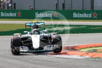 World © Octane Photographic Ltd. Mercedes AMG Petronas W07 Hybrid – Nico Rosberg. Saturday 3rd September 2016, F1 Italian GP Qualifying, Monza, Italy. Digital Ref :1705LB1D8180