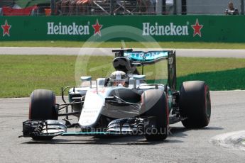 World © Octane Photographic Ltd. Mercedes AMG Petronas W07 Hybrid – Lewis Hamilton. Saturday 3rd September 2016, F1 Italian GP Qualifying, Monza, Italy. Digital Ref :1705LB1D8187