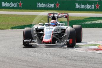 World © Octane Photographic Ltd. Haas F1 Team VF-16 – Romain Grosjean. Saturday 3rd September 2016, F1 Italian GP Qualifying, Monza, Italy. Digital Ref :1705LB1D8205