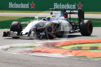 World © Octane Photographic Ltd. Williams Martini Racing, Williams Mercedes FW38 – Felipe Massa. Saturday 3rd September 2016, F1 Italian GP Qualifying, Monza, Italy. Digital Ref :1705LB1D8228