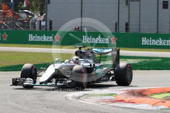 World © Octane Photographic Ltd. Mercedes AMG Petronas W07 Hybrid – Lewis Hamilton. Saturday 3rd September 2016, F1 Italian GP Qualifying, Monza, Italy. Digital Ref :1705LB1D8356