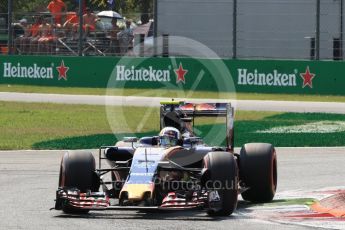 World © Octane Photographic Ltd. Scuderia Toro Rosso STR11 – Carlos Sainz. Saturday 3rd September 2016, F1 Italian GP Qualifying, Monza, Italy. Digital Ref :1705LB1D8383