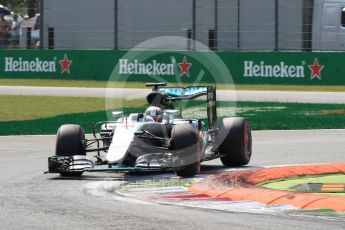 World © Octane Photographic Ltd. Mercedes AMG Petronas W07 Hybrid – Lewis Hamilton. Saturday 3rd September 2016, F1 Italian GP Qualifying, Monza, Italy. Digital Ref :1705LB1D8475