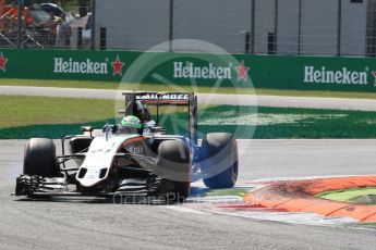 World © Octane Photographic Ltd. Sahara Force India VJM09 - Nico Hulkenberg. Saturday 3rd September 2016, F1 Italian GP Qualifying, Monza, Italy. Digital Ref :1705LB1D8525