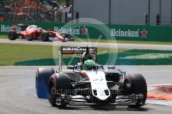 World © Octane Photographic Ltd. Sahara Force India VJM09 - Nico Hulkenberg. Saturday 3rd September 2016, F1 Italian GP Qualifying, Monza, Italy. Digital Ref :1705LB1D8528