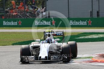 World © Octane Photographic Ltd. Williams Martini Racing, Williams Mercedes FW38 – Valtteri Bottas. Saturday 3rd September 2016, F1 Italian GP Qualifying, Monza, Italy. Digital Ref :1705LB1D8570
