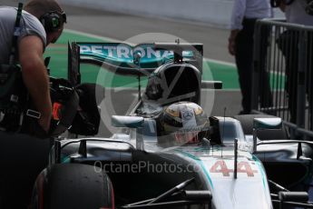 World © Octane Photographic Ltd. Mercedes AMG Petronas W07 Hybrid – Lewis Hamilton. Saturday 3rd September 2016, F1 Italian GP Qualifying, Monza, Italy. Digital Ref :1705LB1D8598