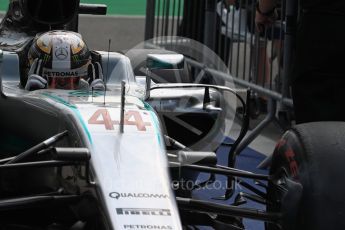 World © Octane Photographic Ltd. Mercedes AMG Petronas W07 Hybrid – Lewis Hamilton. Saturday 3rd September 2016, F1 Italian GP Qualifying, Monza, Italy. Digital Ref :1705LB1D8605