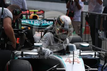 World © Octane Photographic Ltd. Mercedes AMG Petronas W07 Hybrid – Lewis Hamilton. Saturday 3rd September 2016, F1 Italian GP Qualifying, Monza, Italy. Digital Ref :1705LB1D8615
