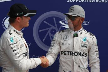 World © Octane Photographic Ltd. Mercedes AMG Petronas W07 Hybrid – Lewis Hamilton and Nico Rosberg. Saturday 3rd September 2016, F1 Italian GP Qualifying, Monza, Italy. Digital Ref :1705LB1D8759