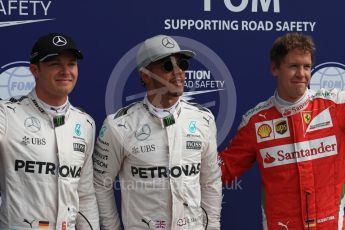 World © Octane Photographic Ltd. Mercedes AMG Petronas W07 Hybrid – Lewis Hamilton and Nico Rosberg and Scuderia Ferrari SF16-H – Sebastian Vettel. Saturday 3rd September 2016, F1 Italian GP Qualifying, Monza, Italy. Digital Ref :1705LB1D8763