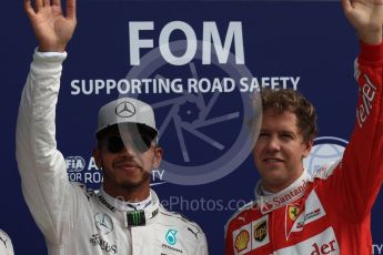 World © Octane Photographic Ltd. Mercedes AMG Petronas W07 Hybrid – Lewis Hamilton and Scuderia Ferrari SF16-H – Sebastian Vettel. Saturday 3rd September 2016, F1 Italian GP Qualifying, Monza, Italy. Digital Ref :1705LB1D8773