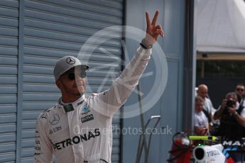 World © Octane Photographic Ltd. Mercedes AMG Petronas W07 Hybrid – Lewis Hamilton. Saturday 3rd September 2016, F1 Italian GP Qualifying, Monza, Italy. Digital Ref :1705LB1D8813