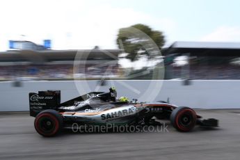 World © Octane Photographic Ltd. Sahara Force India VJM09 - Sergio Perez. Saturday 3rd September 2016, F1 Italian GP Qualifying, Monza, Italy. Digital Ref :1705LB2D6580