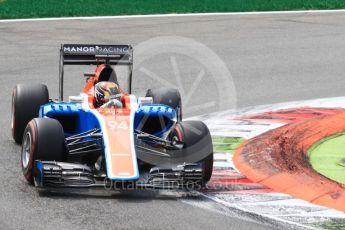 World © Octane Photographic Ltd. Manor Racing MRT05 – Esteban Ocon. Sunday 4th September 2016, F1 Italian GP Race, Monza, Italy. Digital Ref :1710LB1D0295