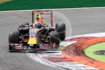 World © Octane Photographic Ltd. Red Bull Racing RB12 – Max Verstappen. Sunday 4th September 2016, F1 Italian GP Race, Monza, Italy. Digital Ref :1710LB1D0308