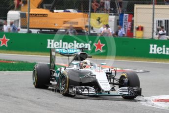 World © Octane Photographic Ltd. Mercedes AMG Petronas W07 Hybrid – Lewis Hamilton. Sunday 4th September 2016, F1 Italian GP Race, Monza, Italy. Digital Ref :1710LB1D0593