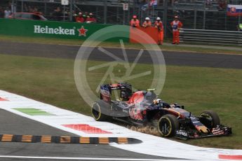 World © Octane Photographic Ltd. Scuderia Toro Rosso STR11 – Carlos Sainz. Sunday 4th September 2016, F1 Italian GP Race, Monza, Italy. Digital Ref :1710LB2D7057