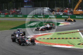 World © Octane Photographic Ltd. McLaren Honda MP4-31 – Jenson Button and Sauber F1 Team C35 – Marcus Ericsson, Haas F1 Team VF-16 – Romain Grosjean and Renault Sport F1 Team RS16 - Kevin Magnussen. Sunday 4th September 2016, F1 Italian GP Race, Monza, Italy. Digital Ref :1710LB2D7261