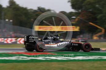 World © Octane Photographic Ltd. Sahara Force India VJM09 - Sergio Perez. Sunday 4th September 2016, F1 Italian GP Race, Monza, Italy. Digital Ref :1710LB2D7312