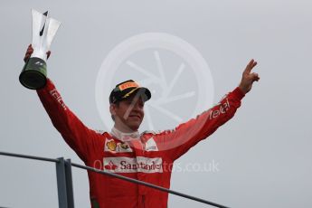 World © Octane Photographic Ltd. Scuderia Ferrari – Sebastian Vettel (3rd). Sunday 4th September 2016, F1 Italian GP Podium, Monza, Italy. Digital Ref :1711LB1D0988