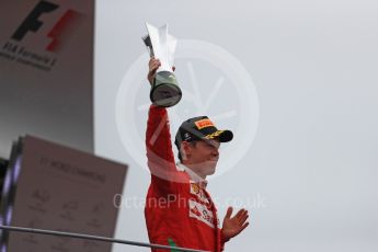 World © Octane Photographic Ltd. Scuderia Ferrari – Sebastian Vettel (3rd). Sunday 4th September 2016, F1 Italian GP Podium, Monza, Italy. Digital Ref :1711LB1D1006