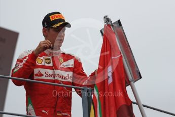 World © Octane Photographic Ltd. Scuderia Ferrari – Sebastian Vettel (3rd). Sunday 4th September 2016, F1 Italian GP Podium, Monza, Italy. Digital Ref :1711LB1D1169