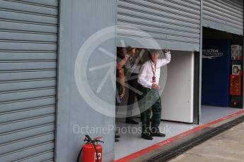 World © Octane Photographic Ltd. Sir Jackie Stewart. Sunday 4th September 2016, F1 Italian GP Parc Ferme, Monza, Italy. Digital Ref :1711LB2D7384