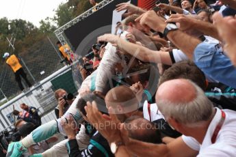 World © Octane Photographic Ltd. Mercedes AMG Petronas – Nico Rosberg. Sunday 4th September 2016, F1 Italian GP Parc Ferme, Monza, Italy. Digital Ref :1711LB2D7437