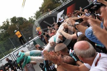 World © Octane Photographic Ltd. Mercedes AMG Petronas – Nico Rosberg. Sunday 4th September 2016, F1 Italian GP Parc Ferme, Monza, Italy. Digital Ref :1711LB2D7439
